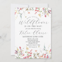 inbjudan till Baby Shower Little Wildblomma,