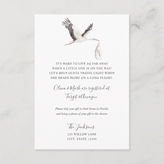 Inbjudan till baby shower på distans (Framsida)