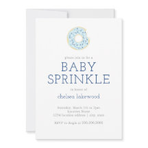 Inbjudan till baby Sprinkle // Blue Boy Donut Show