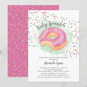 Inbjudan till baby Sprinkle Donut Baby Shower