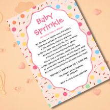 Inbjudan till baby sprinkle för flicka