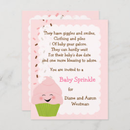 Inbjudan till Baby Sprinkle i Pinks