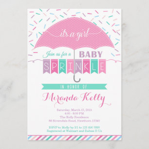 Inbjudan till Baby Sprinkle/paraplyinbjudan