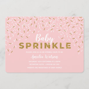 Inbjudan till Baby Sprinkle Rosa Baby Shower
