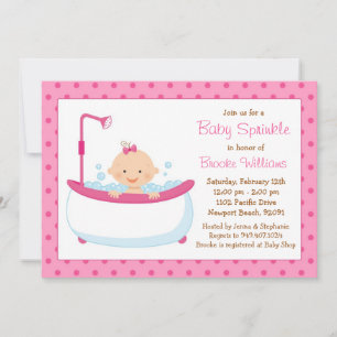 Inbjudan till Baby Sprinkle Shower för flicka