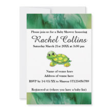 Inbjudan till Baby Tortoise Baby Shower