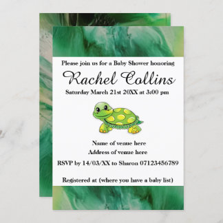 Inbjudan till Baby Tortoise Baby Shower