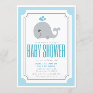 Inbjudan till baby Whale Baby Shower