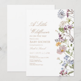 Inbjudan till Baby Wildblomma Gräns Baby Shower