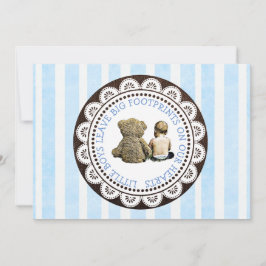 Inbjudan till babyåda för Baby och Nalle Boys i