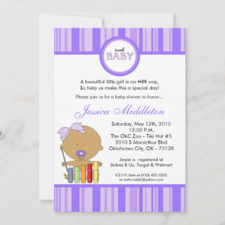 Inbjudan till babyåkare i Flicka, Girly Latino, 5 