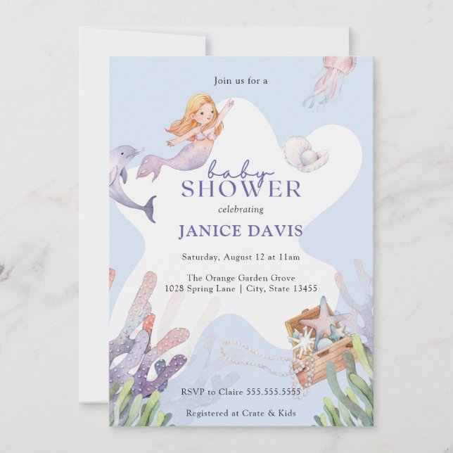 Inbjudan till babyåkare i Illustrerad Sjöjungfru (Framsida)