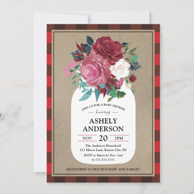 Inbjudan till babyåkare i Land Mason Burk (Framsida)