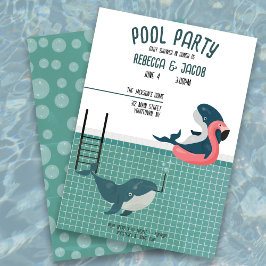 Inbjudan till babyåkare i par Bassäng Party