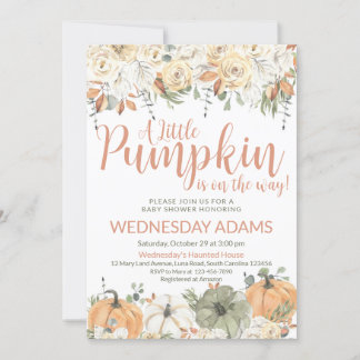 Inbjudan till babybabybabyskor för liten Pumpkin