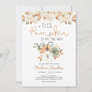 Inbjudan till babybabybabyskor för liten Pumpkin