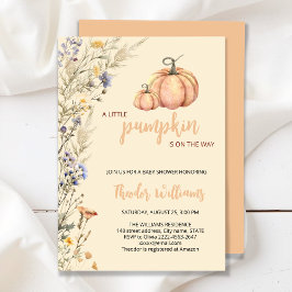 Inbjudan till babybabybabyskor för liten Pumpkin |