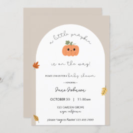 Inbjudan till babybabybabyskor för liten Pumpkin