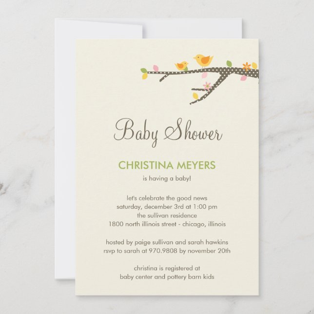 Inbjudan till babybarnskusen med sötningsmedel (Framsida)