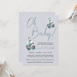 Inbjudan till babybojor för nautisk sjöbåt