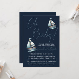 Inbjudan till babybojor för nautisk sjöbåt