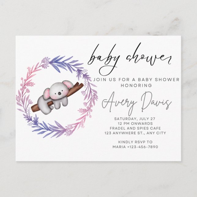 inbjudan till babydusch (Framsida)