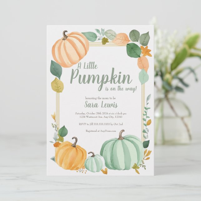 Inbjudan till babydusch för alla pumppumpar (Stående Fram)