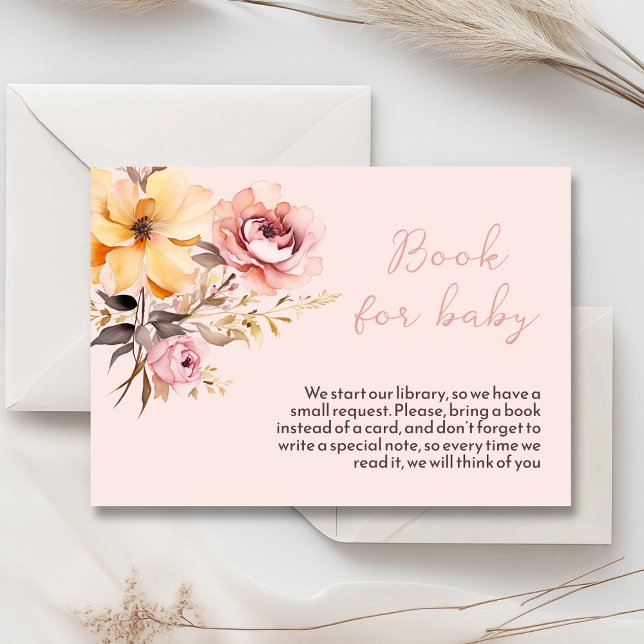 Inbjudan till babydusch för den rosa bläckfärgen (Blush pink and peach peonies watercolor girl baby shower invitation )