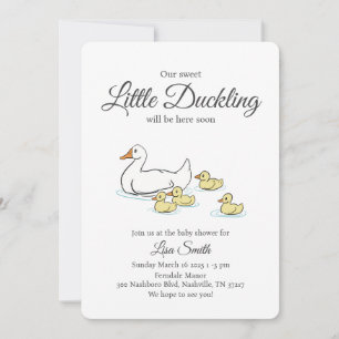 Inbjudan till babydusch i mor Anka och Ducklings