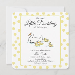 Inbjudan till babydusch i mor Anka och Ducklings