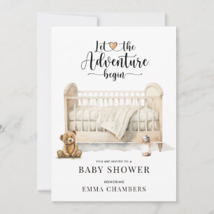 Inbjudan till babydusch i Nursery Scene