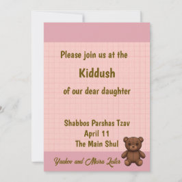 Inbjudan till babydusch i rosans rutnät