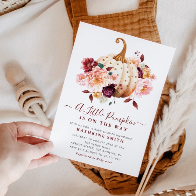 inbjudan till babydusch med liten blommigt (Skapare uppladdad)