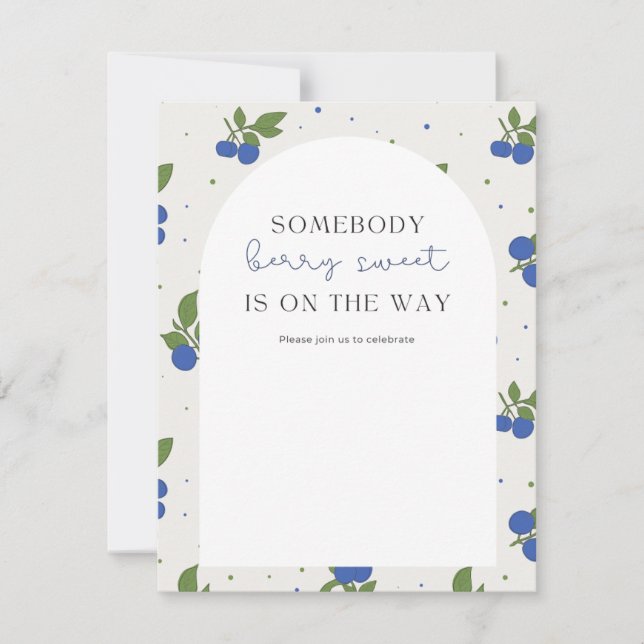 Inbjudan till babyduschen i Berry (Framsida)