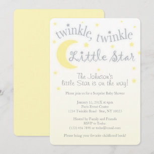 Inbjudan till babyduschning med Twinkle Little Sta