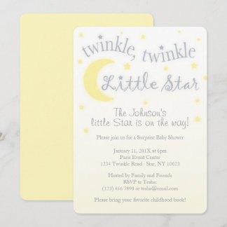Inbjudan till babyduschning med Twinkle Little Sta
