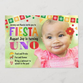 Inbjudan till Babys Första Födelsedags Fiesta Fest