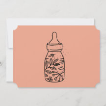 Inbjudan till babyskaren Party Baby Flaska