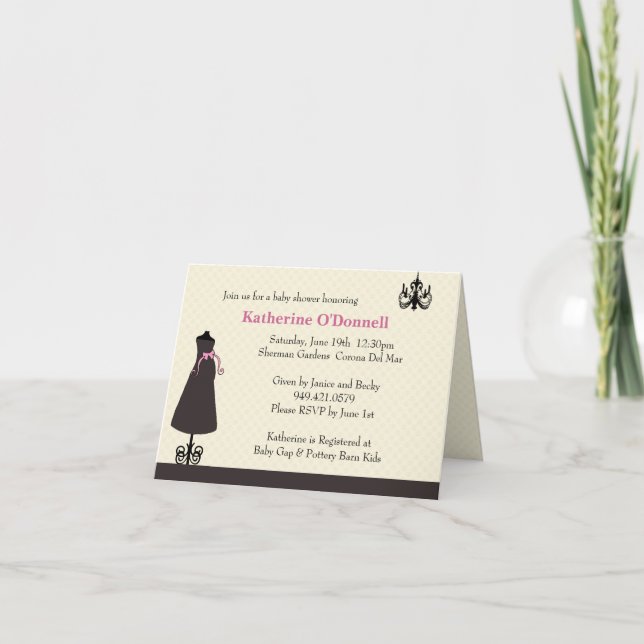 Inbjudan till babyskor (Framsida)