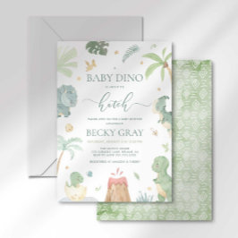 Inbjudan till babyskor för Baby Dino