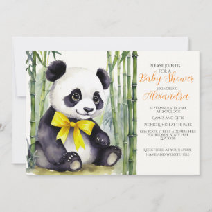 Inbjudan till babyskor för Baby Panda-babyn