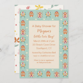 Inbjudan till babyskor för Kärlek Kryp