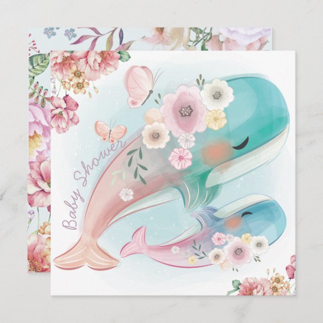 Inbjudan till babyskor för val (Fram/baksida)