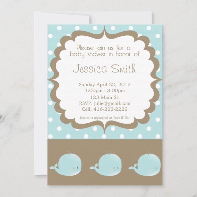 Inbjudan till babyskor för val (Framsida)