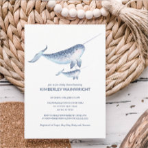 Inbjudan till babyskor för val - Elegant Nautical