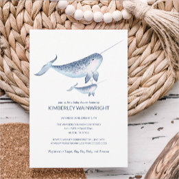 Inbjudan till babyskor för val - Elegant Nautical