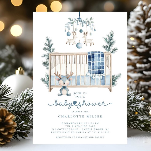 Inbjudan till babyskor för vinterskog (Skapare uppladdad)