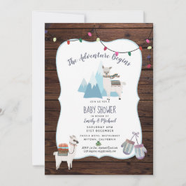 Inbjudan till babyskor för Winter Alpaca