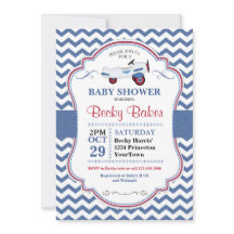 Inbjudan till babyskor i Vintage Leksak