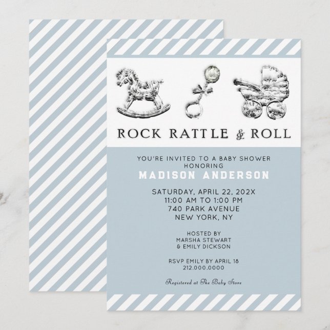 Inbjudan till babyvisningsprogram (Fram/baksida)